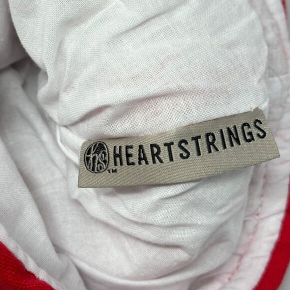 Heartstrings Red Quilted Christmas Stocking 18 Inch Lined Fold Over Cuff - Picture 6 of 8